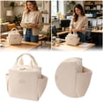 thumbnail image 5 of TAROFISH Unisex Corduroy Lunch Bag, Featuring a Reusable Insulated Lunch Box, A Water Bottle Pocket and Side Pockets; a Large-Capacity Reusable Insulated Bag, Ideal for Work, Picnics and Travel, 5 of 5