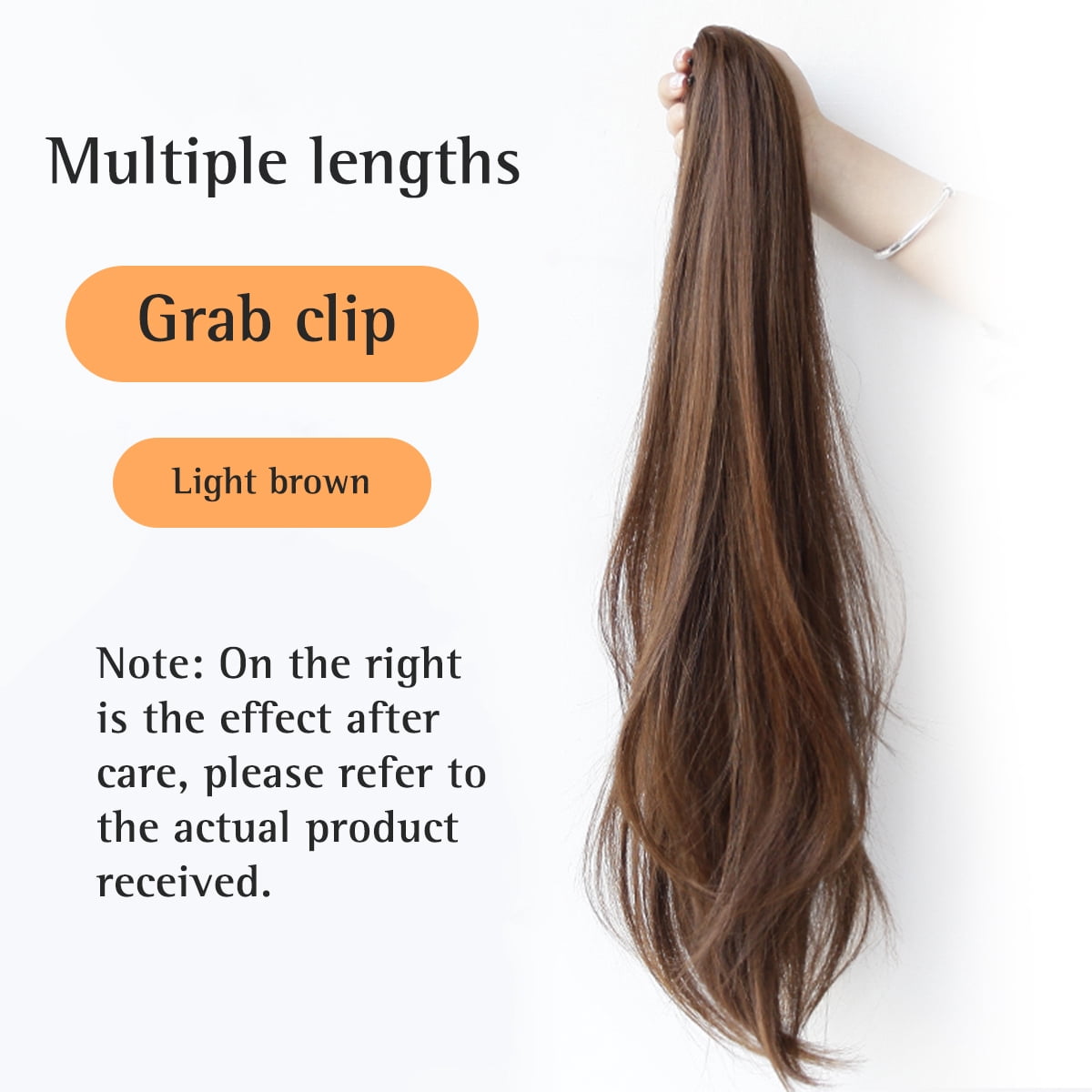 Ocelot Long Hair Extension Synthetic Clip Ponytail Wig Clip High Ponytail Natural Curly Hair Accessories On Woman's Ponytail