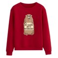 thumbnail image 1 of Gibobby Sudadera sin capucha y ocio Linda sudadera de marmota – Sudadera feliz del día de la marmota Sudadera cómoda para mujer para los amantes de la marmota (tipo 4)(Rojo, L), 1 of 4