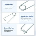 thumbnail image 2 of Uxcell 4-Pack Brooch Shape Cotter Safety Pin, M3.2x80mm Spring Steel Pins Quick Lock Brooch Fastener Heavy Retainer Clips, 2 of 7