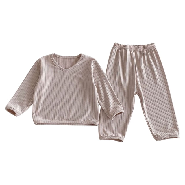 ameIAEA Infant Baby Boy Fall Outfit Set Solid Color Long Sleeve Tops Pants Cute Toddler Winter Clothes