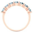 thumbnail image 5 of 1.05 ct Brilliant Round Cut Natural Swiss Blue Topaz 18K Rose Gold Stackable Band SZ 7.5, 5 of 6
