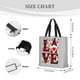 thumbnail image 3 of Fotbe Buffalo Plaid Love And Gnome Bolsa Tote con Estampado para Mujer, Bolsos con Cremallera, Bolsa de Hombro Casual de Gran Capacidad con Bolsillos Internos, 3 of 7