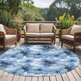 thumbnail image 4 of Round Rugs 5Ft, Blue Floral Spring Round Area Rug Washable Indoor Throw Carpet, Watercolor Art Elegant Botanical Soft Non Slip Circle Rug for Cabinet Bathroom Home Decor Aesthetic, 4 of 8