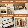 thumbnail image 2 of Homieasy Closet system with 10 wooden drawers, 6 hanging rods and corner tower, corner closet system with hanging, 100" L-shaped walk-in wardrobe organizer, 2000+ lbs capacity, set of 5, White, 2 of 7