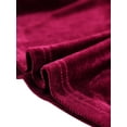 thumbnail image 5 of INSPIRE CHIC Women's Blouse Elegant Velvet Sweetheart Neck Long Sleeve Peplum Top XS Burgundy, 5 of 7
