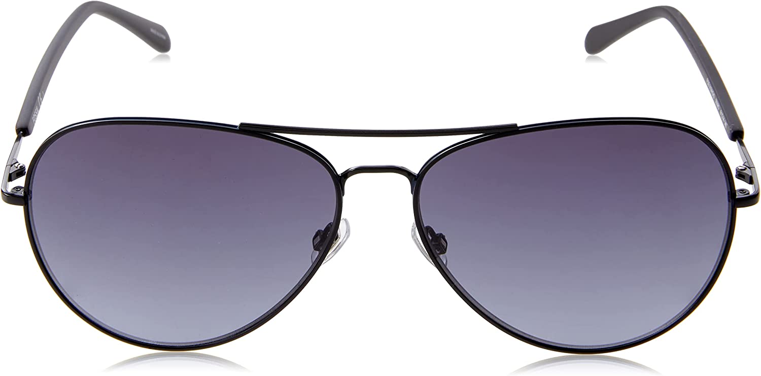 Fossil Men's Black Aviator Sunglasses w/ Gradient Lens - FOS3104GS 003 9O