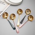 thumbnail image 3 of Mini Hot Pot Spoon 304 Stainless Steel Thickened Household Colander Short Handle Public Soup Spoon Porridge Spoon, 3 of 5