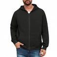 thumbnail image 2 of IAJDKMEK Men's Full Zip Solid Hoodie - Long Sleeve Open Front Sweatshirt for Men, Casual Top with Pockets, Comfortable Sweatshirt Jacket, 2 of 5