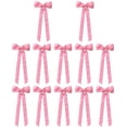thumbnail image 1 of Billuyoard Juego de 12 adornos navideños de terciopelo con 12 lazos para decoración navideña de interiores. Lazos de terciopelo para el árbol Kits de decoración para fiestas rosa, 1 of 6