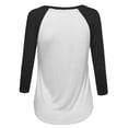 thumbnail image 2 of FashionOutfit Women's 3/4 Sleeve Raglan Baseball Tee, 2 of 3
