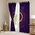 thumbnail image 3 of Homewish Vintage Bohemian Galaxy Blackout Curtains Set of 2 (52x84 Each) for Teen, Purple Gold Sun Moon Window Curtains, Hippie Southwestern Curtains and Drapes, Curtains and Drapes Bedroom Decor, 3 of 6