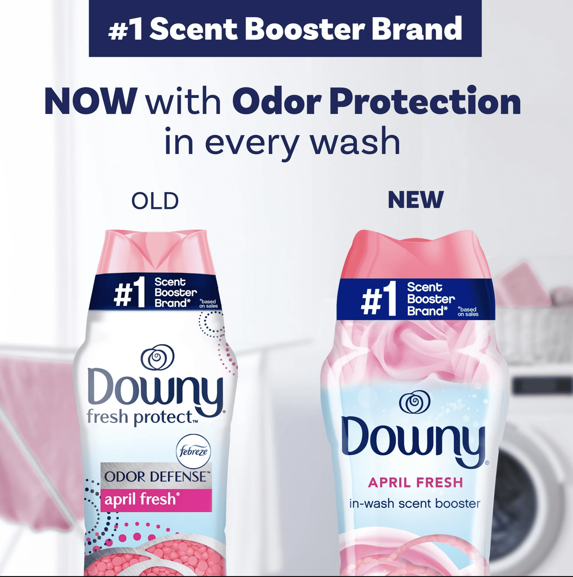Downy In-Wash Laundry Scent Booster Beads, April Fresh Scent, 24 oz (2 Pack)