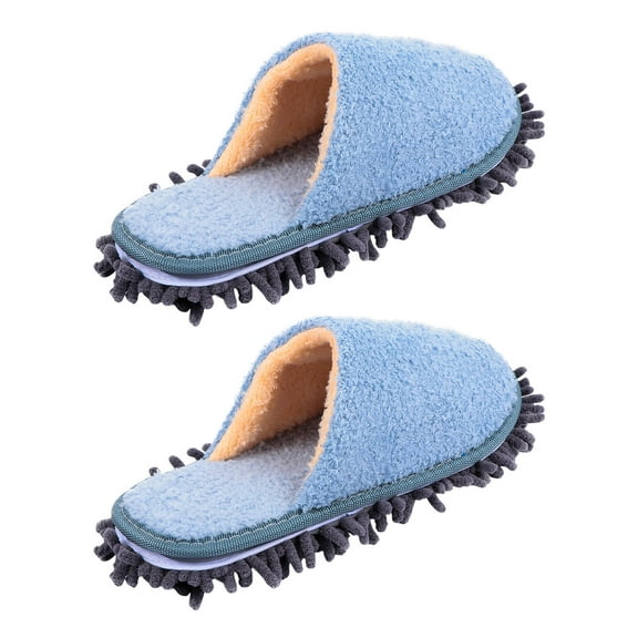 COSMOBETTY 1 Pair Winter Slippers Comfortable Breathable Blue for Home Use Adults