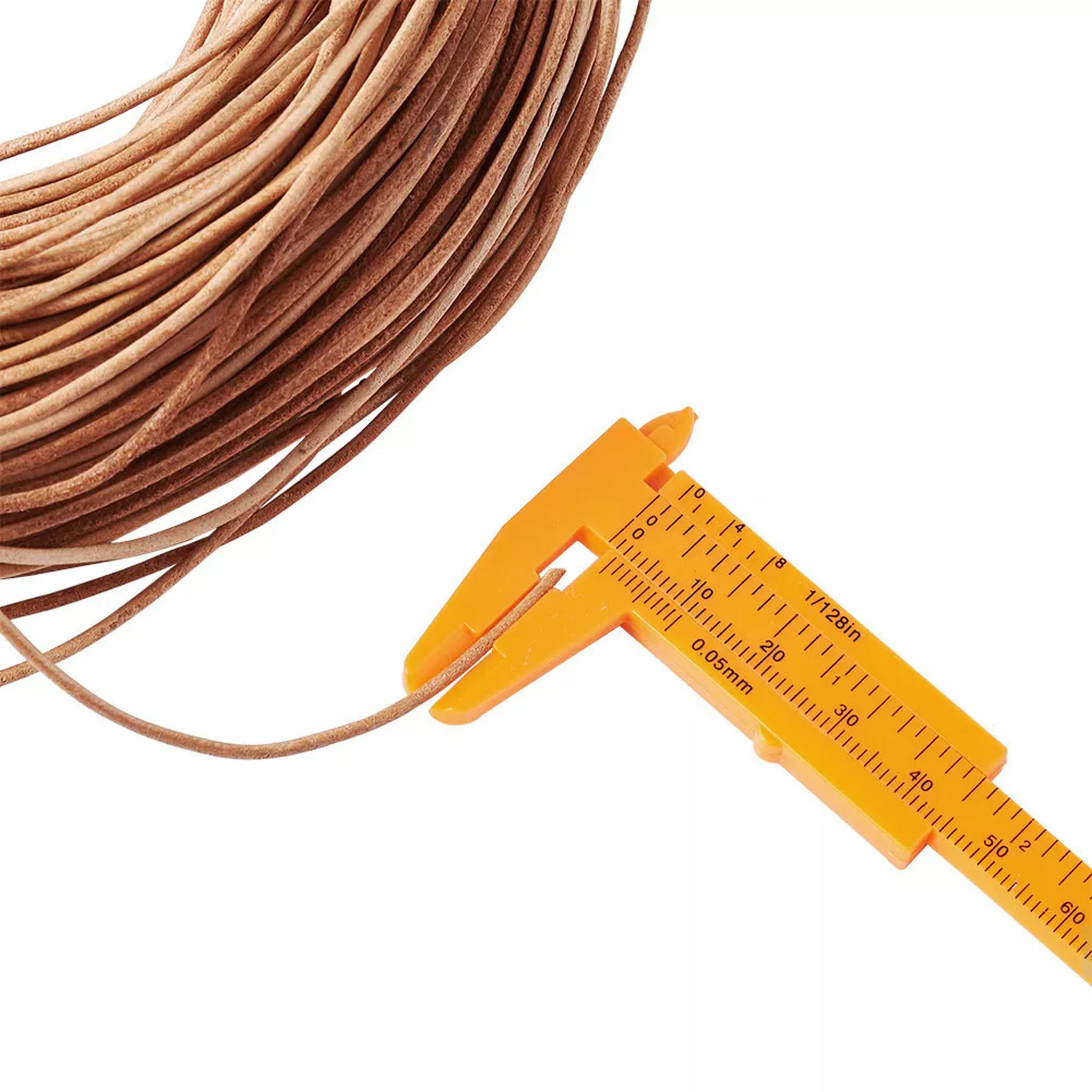 EOEMY 100M Cowhide Leather Cord Jewelry Beading Bracelet String Craft Thread 1.5mm