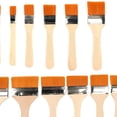 thumbnail image 1 of 12PCS Pincel de pintura plano Cerdas de nailon Mango de madera Pincel de pintura con chip de aleación de aluminio para barbacoa Amarillo 12PCS, 1 of 3