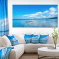 thumbnail image 1 of Rocks in a Blue Panoramic Sea Bay - Extra Large Seashore Canvas Art, 1 of 3