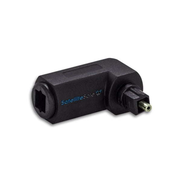 Adaptador TOSLINK DIGITAL SPDIF macho a hembra Ángulo derecho SatelliteSale PVC negro