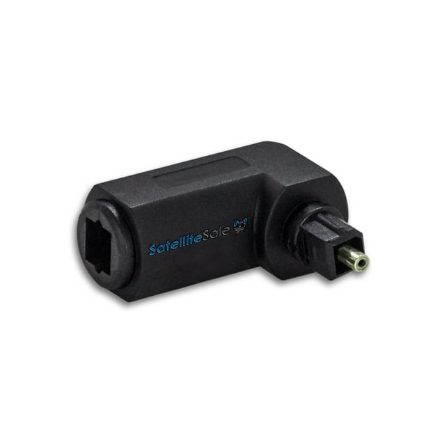 Adaptador TOSLINK DIGITAL SPDIF macho a hembra Ángulo derecho SatelliteSale PVC negro