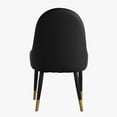 thumbnail image 6 of POVISON Modern Dining Chair With PU Leather (Set of 4), Black & Beige Chair, Metal Legs, 6 of 9