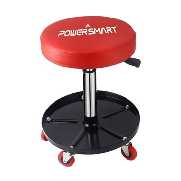 PowerSmart 300-pound Capacity Rolling Mechanic Stool Adjustable Height, Pneumatic with Wheels,PS1101