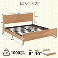 thumbnail image 2 of brafabhome Hand-Woven King Bed Frame with Headboard and Footboard, No Box Spring Needed, 1000lbs, 2 of 8
