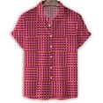 thumbnail image 4 of Camisa hawaiana con estampado 3D de lunares Vertigo multicolor para hombre, camisetas de manga corta con solapa, blusa con botones de calle, ropa de verano, 4 of 4