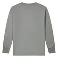 thumbnail image 2 of Men's T-Shirt Long Sleeve Crew Neck Casual Workout T-Shirt Light Grey 2# Small, 2 of 7