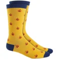 thumbnail image 1 of Club Room Men’s Holiday Jack O’Lantern Crew Socks, Yellow, 1 of 2