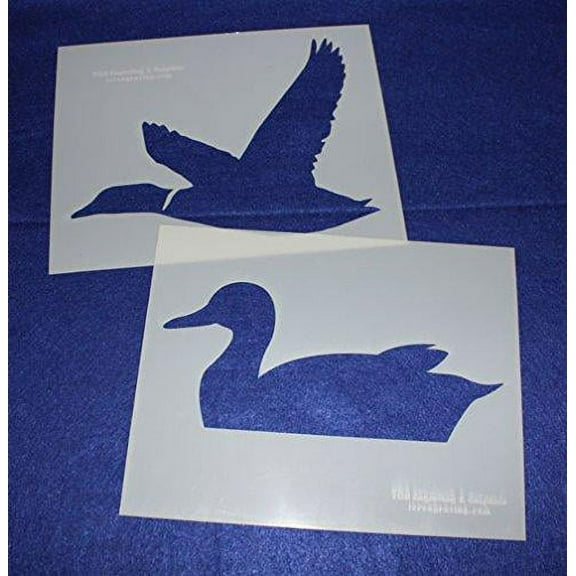 Large Duck 2 Piece Stencil Set 14 Mil 8" X 10" Painting /Crafts/ Templates