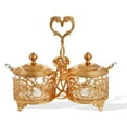 thumbnail image 2 of Matashi 24K Gold Plated Crystal Studded Candy Dish Salt Holder by MTTD421, 2 of 5
