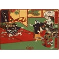 thumbnail image 3 of Tsukioka Yoshitoshi 24x18 Black Modern Framed Museum Art Print Titled - Tokugawa Ietsuga Playing at Archery (1875), 3 of 5