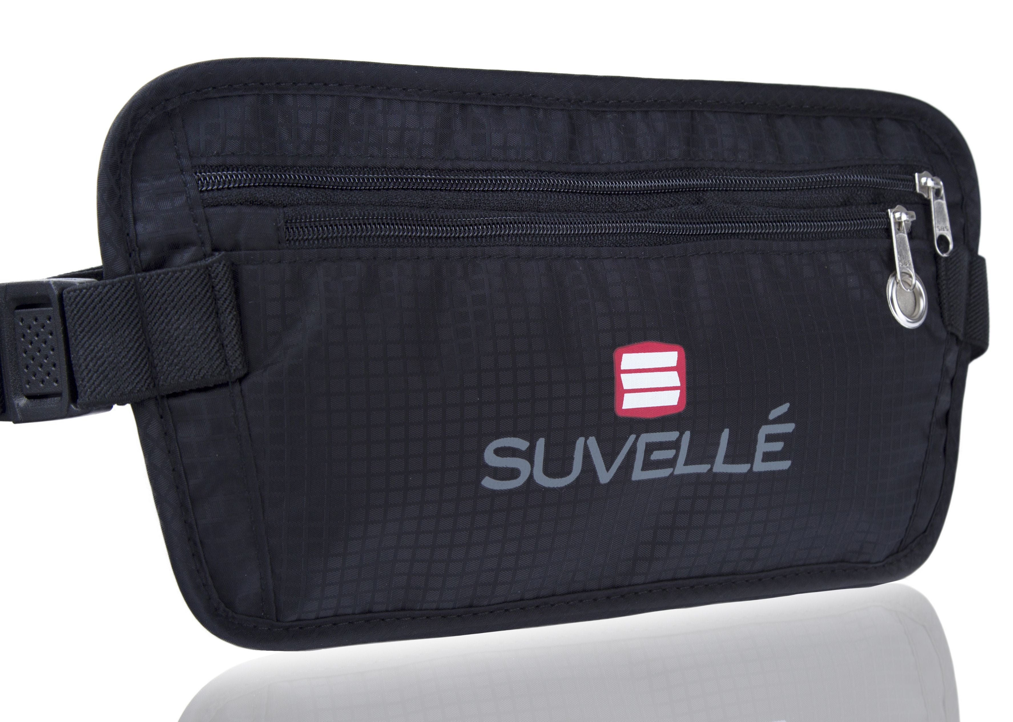 Suvelle RFID Blocking Travel Money Belt Wallet Concealed Travel Pouch