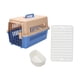thumbnail image 1 of Transportín rígido para gatos, caja de transporte para mascotas, para exteriores, interiores, gatos pequeños y cachorros. Azul, 1 of 9