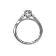 thumbnail image 2 of 2.20 Carat Pear Cut Beautiful Moissanite 3 Stone Ring for Engagement Gift Solid 14K White Gold Size 10.5, 2 of 7
