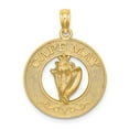 thumbnail image 1 of FB Jewels 14K Yellow Gold Cape May On Round Frame with Conch Shell Center Pendant, 1 of 4