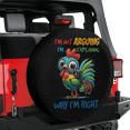 thumbnail image 3 of Lotusprinthandmade Funny Chicken Not Arguing Spare Tire Cover With Backup Camera Hole 6 Sizes (34 in.), 3 of 7