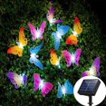 thumbnail image 1 of 20 LED Solar Butterfly Fiber Optic Fairy String Light Waterproof Christmas Lights Outdoor Garden Decoration Light, 1 of 9