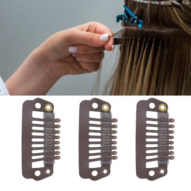Wig Clips Hair Extension,50pcs 8 Tips 8 Wig Clips Snap Comb Snap Clips Hair Extension Top of the Line