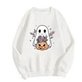 thumbnail image 4 of Craaazy Halloween Sweatshirt Women's Loose Casual Printed Long Sleeved Sweatshirt Fashionable Round Neck Top Gifts For Women, 4 of 4