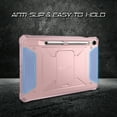 thumbnail image 3 of Fintie Shockproof Case for Samsung Galaxy Tab S10 Lite/ S10 FE/ S9 FE 5G 10.9 Inch/Tab S9 11 Inch, Tuatara Rugged Unibody Hybrid Bumper Kickstand Cover Built-in Screen Protector, Rose Gold, 3 of 11