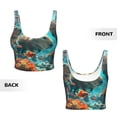 thumbnail image 5 of Fotbe Underwater Swimming Guinea Pig Pattern Womens' Sports Bra Longline Wirefree Padded with Medium Support Sports Moisture-Wicking Workou Vest,Tank Top-Medium, 5 of 7