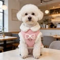 thumbnail image 4 of Winter Dog Vest, Warm Sherpa-Lined Coat with Bow & D-Ring for Small Dogs, 4 of 5