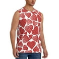 thumbnail image 2 of Haiem Men's Hearts Print Tank Tops Summer Sleeveless Cut Off Workout T-Shirts Fitness Vest Athletic Undershirts-3X-Large, 2 of 8