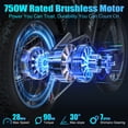 thumbnail image 3 of Moveloop Electric Bike for Adults, 750W 28MPH Ebike, 48V 15.6AH Battery 20" Fat Tire Mountain E-Bike, Up to 70 Miles Range, Full Suspension, UL 2849, 3 of 8