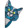 thumbnail image 3 of 7x Car Stained Glass Cat Window Sticker Cat Face Peering Funny Cat Decal Sticker Auto Car Bumper Window DIY Sticker Accessories, 3 of 8