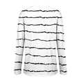thumbnail image 6 of Holzkary Women's Casual Long Sleeve Striped Shirts Color Block/Solid Blouses Crewneck Sweatshirts Cute Loose Fit Pullovers Tops Women's Fashion Spring Summer Casual Long Sleeve Loose Shirt Top White L, 6 of 7