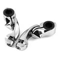 thumbnail image 4 of Krator Universal 3" Short Angled Adjustable Highway Foot Peg Mounting Kit Compatible with Indian Motorcycles with 1.25" Engine Guards, 1 Pair, Chrome, 4 of 9