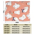 thumbnail image 3 of DouZhe Ultra-Soft Micro Fleece Lightweight Flannel Bed Blanket, Magical Cute Happy Ghosts Print Cozy Warm Throw Blankets, 80"x60", 3 of 7