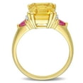 thumbnail image 5 of Everly Women's Citrine and Ruby 18k Yellow Gold Plated Ring, 5 of 9